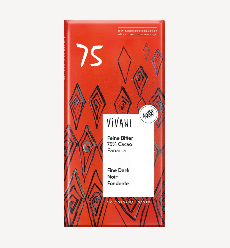Chocolate negro 75% y azúcar de coco Vivani | ecológico