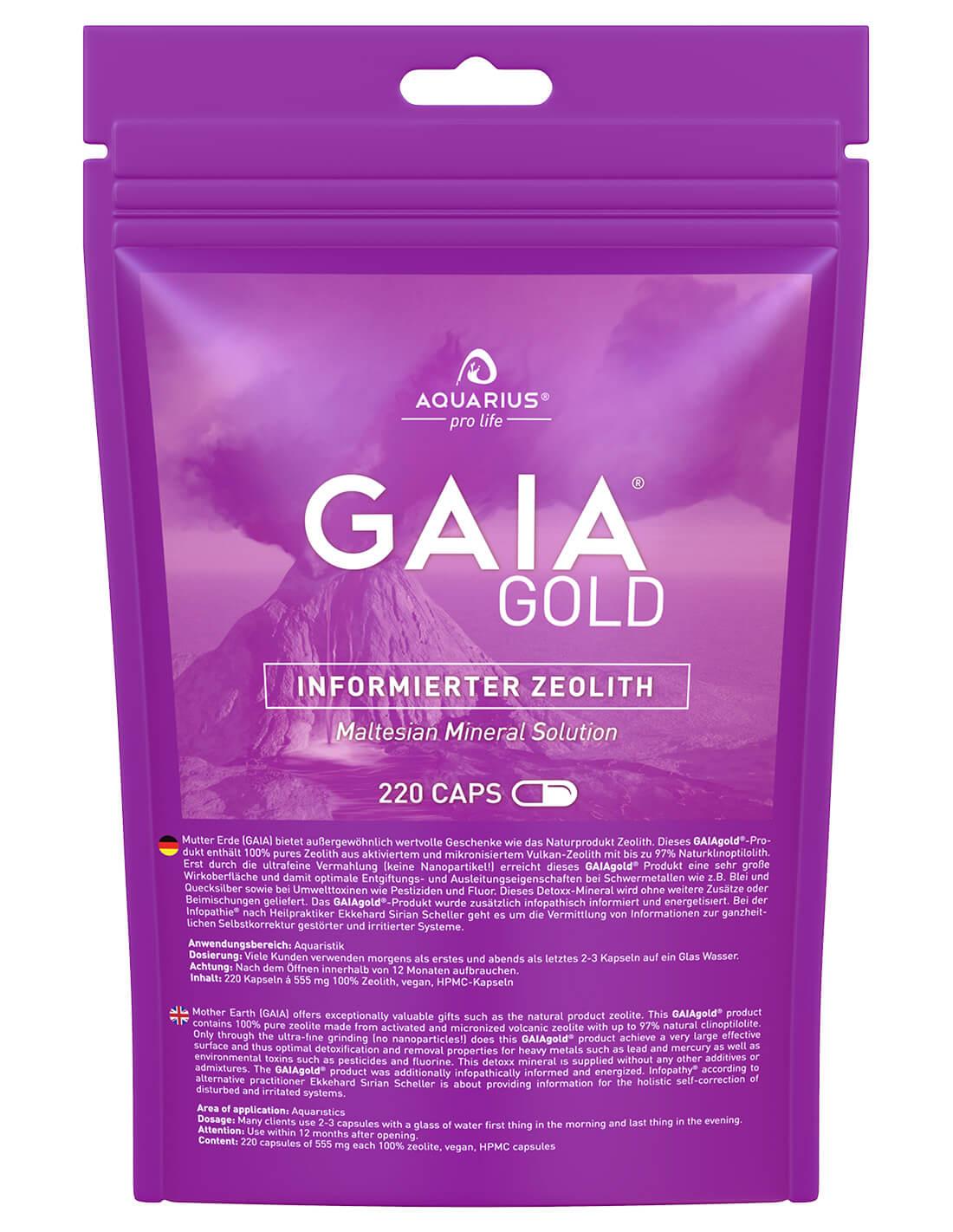 Zeolita Detox 100% pura Gaia Gold 200 cápsulas 3