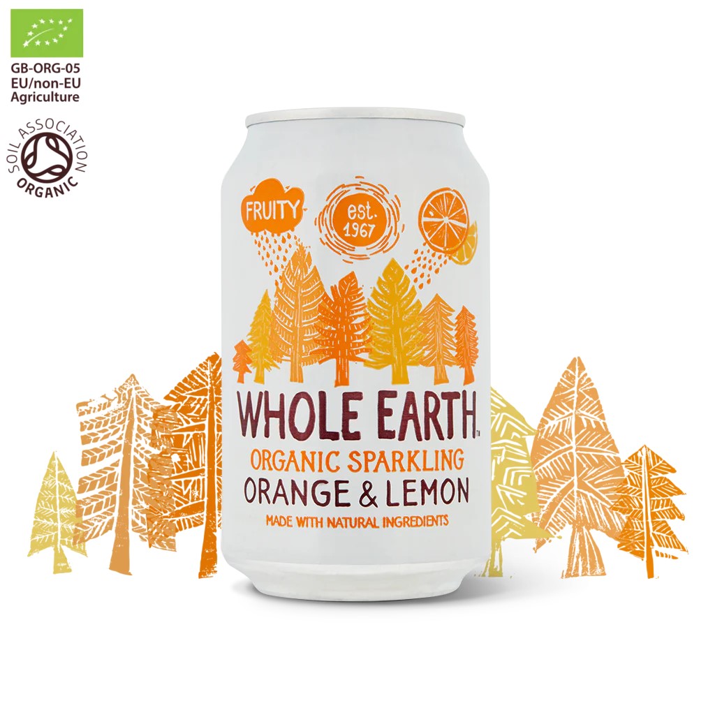 Refresco de naranja y limón Whole Earth 330ml | ecológico