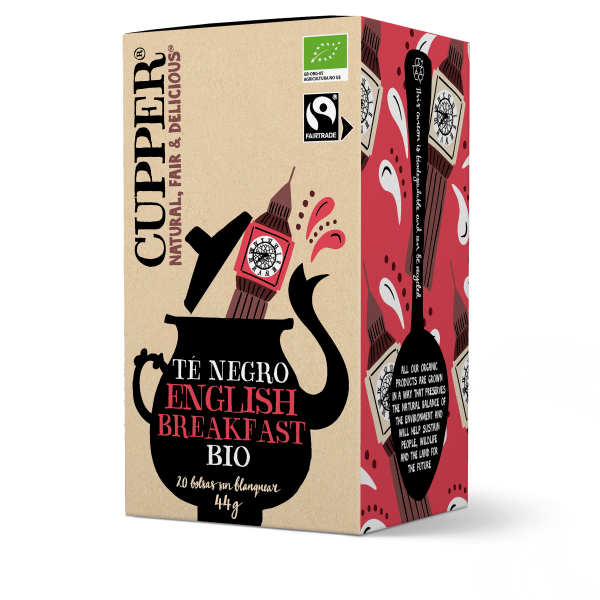 Té negro english breakfast ecológica 20 bolsas Cupper