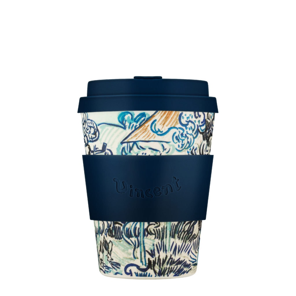 Vaso Reutilizable Van Gogh  Old Vineyard and Peasant Woman    Eco Cup de Bambú 400 ml