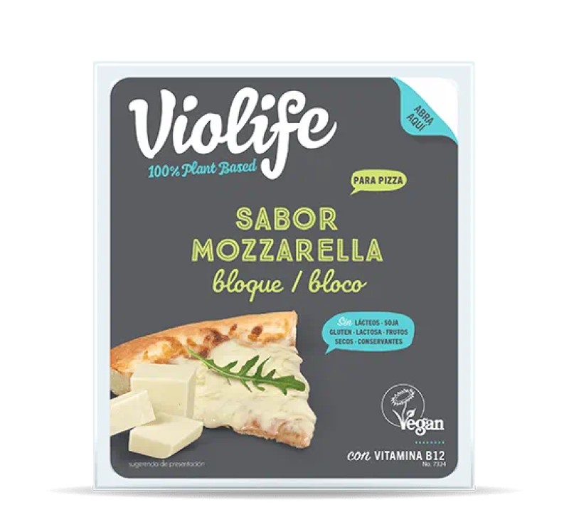 Violife sabor Mozzarella para Pizza bloque 200g | vegano