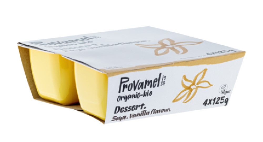 Postre 100% vegetal de vainilla a base de soja 4x125g ecológico Provamel
