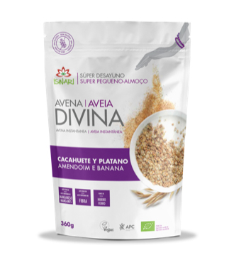 Avena divina cacahuete y plátano 360g Iswari | ecológico