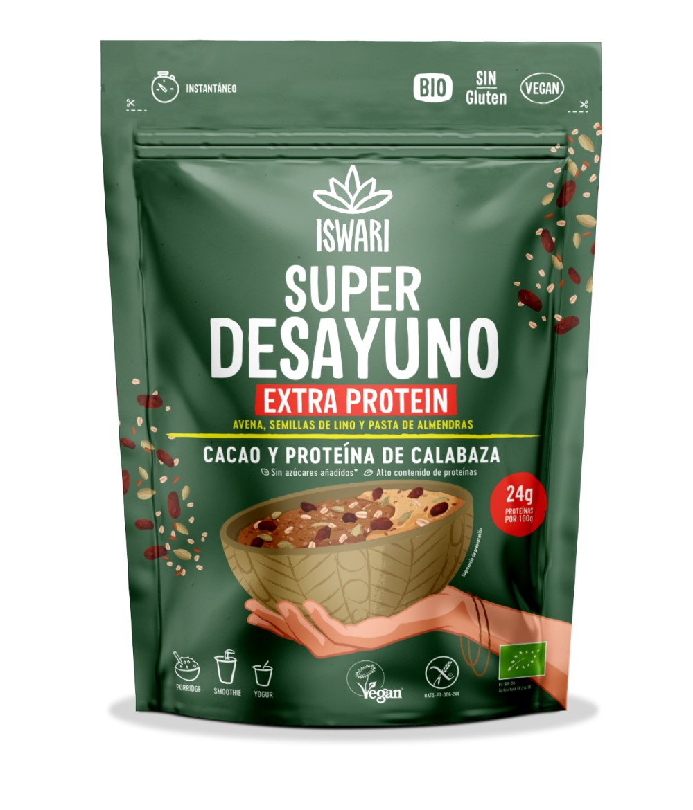 Superdesayuno extra protein Iswari 360g | ecológico