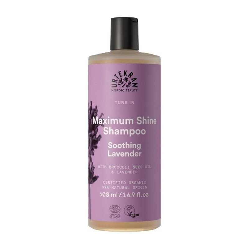 Champú calmante de lavanda Máximo brillo 500ml Urtekram | Ecocert