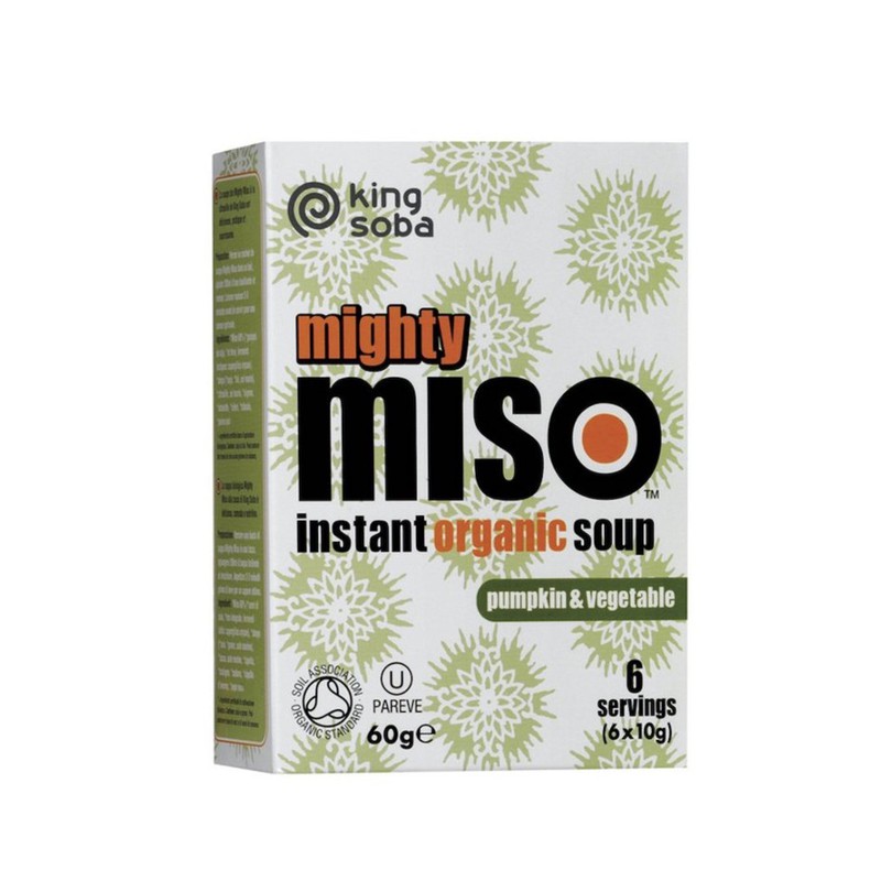 Sopa ecológica de miso con calabaza y verduras 6x10g King soba