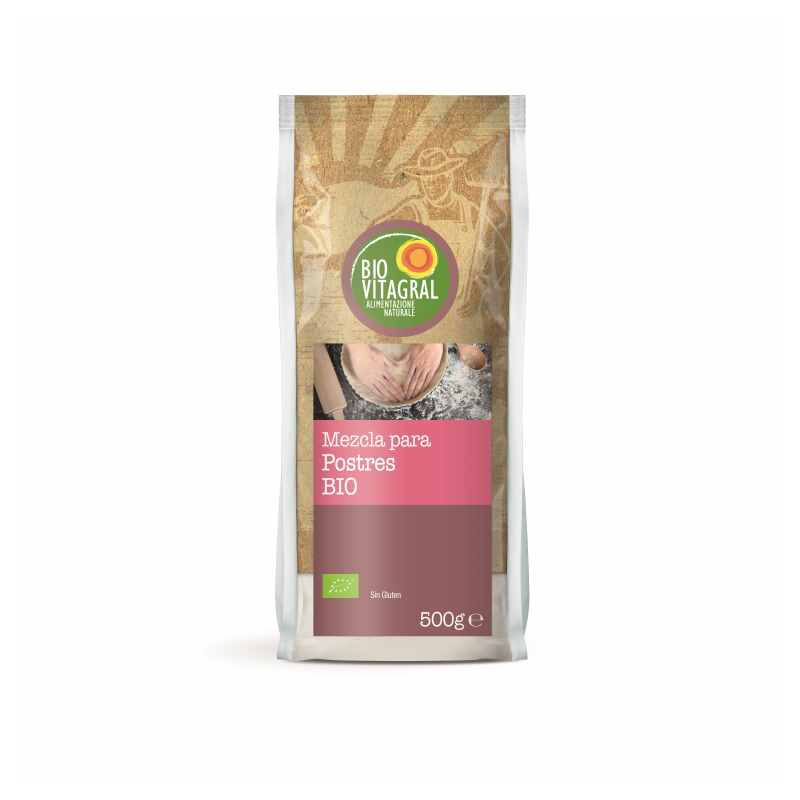 BIOVITAGRAL - MEZCLA PARA HACER POSTRES SIN GLUTEN 500g BIO