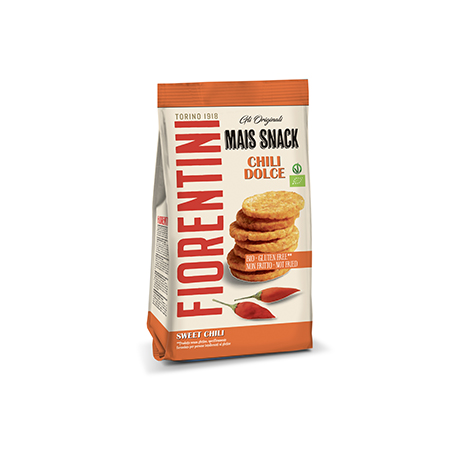 Tortitas de Maíz Bio con Chili Dulce   Fiorentini 50g | Snack sin gluten no frito