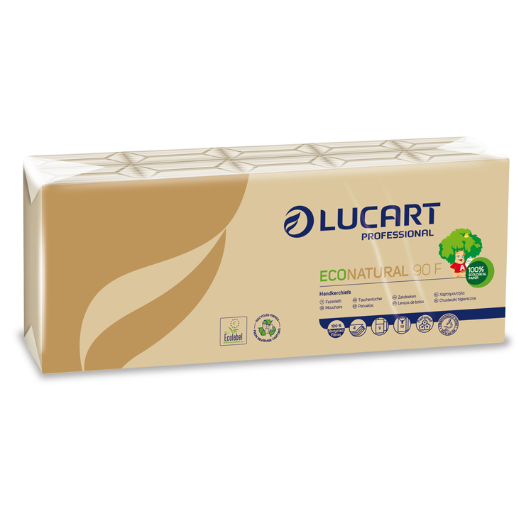 Pañuelos Econatural 90F envase 10 paquetes Lucart Professional