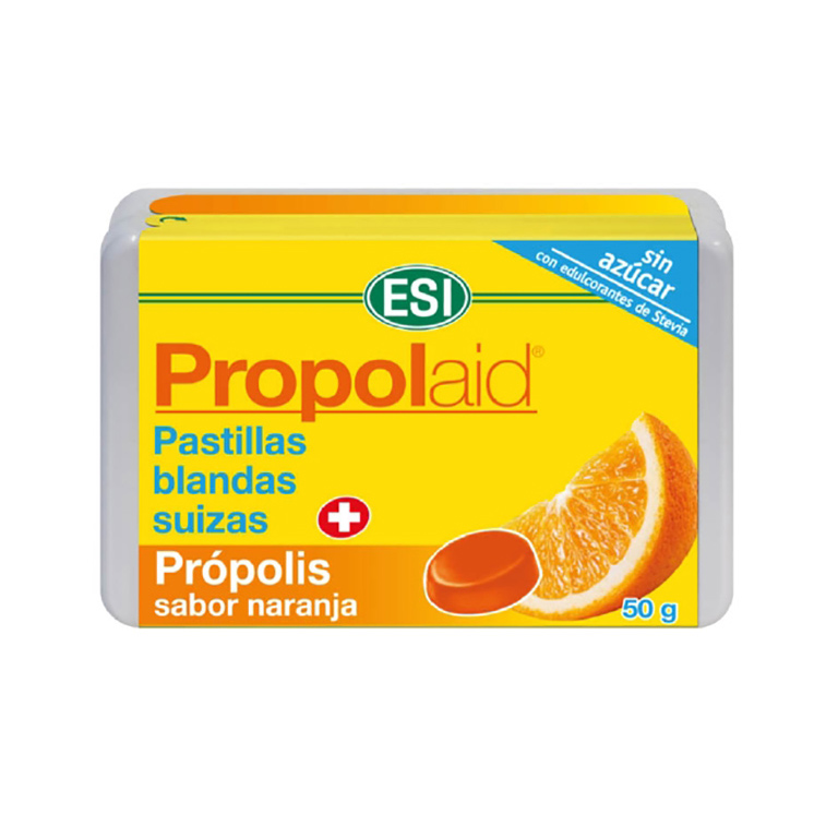 Pastillas blandas suizas propóleo naranja Propolaid 50g ESI