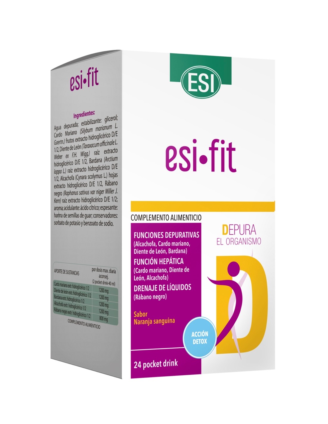 ESI - FIT DEPURA ACCION DETOX 24 POCKET DRINK