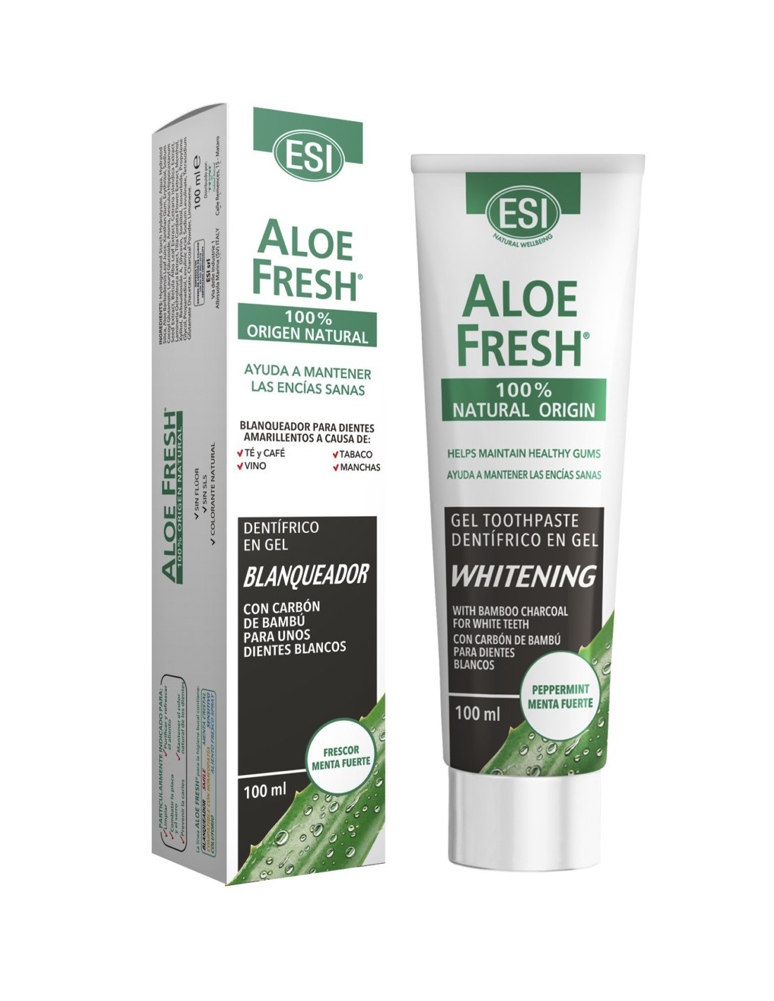 Dentifrico Blanqueador Aloe Fresh Frescor Menta 100ml | ESI