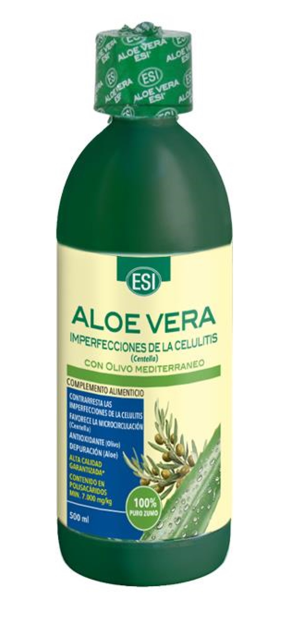Zumo de aloe vera con olivo mediterraneo 500ml Esi