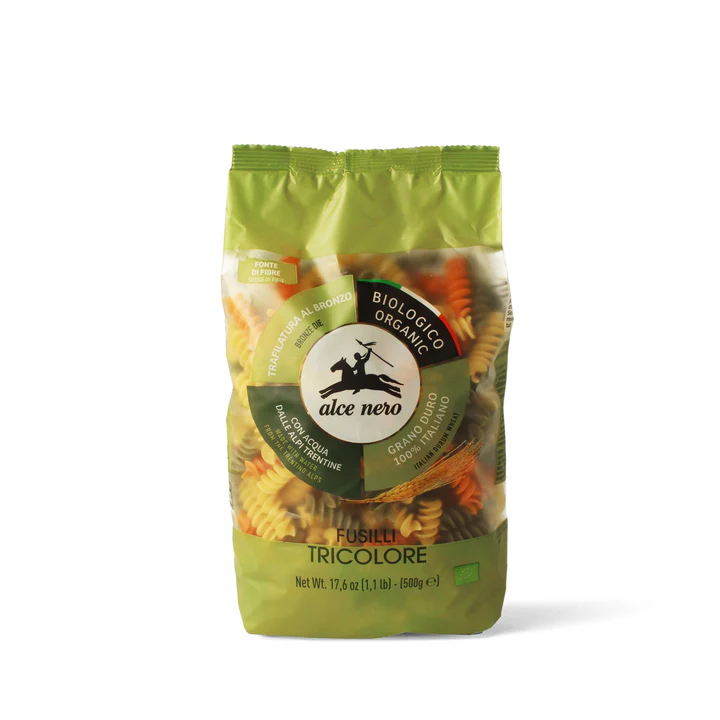 Espirales Tricolor Pasta de Trigo Duro 500g Alce Nero | Ecológico