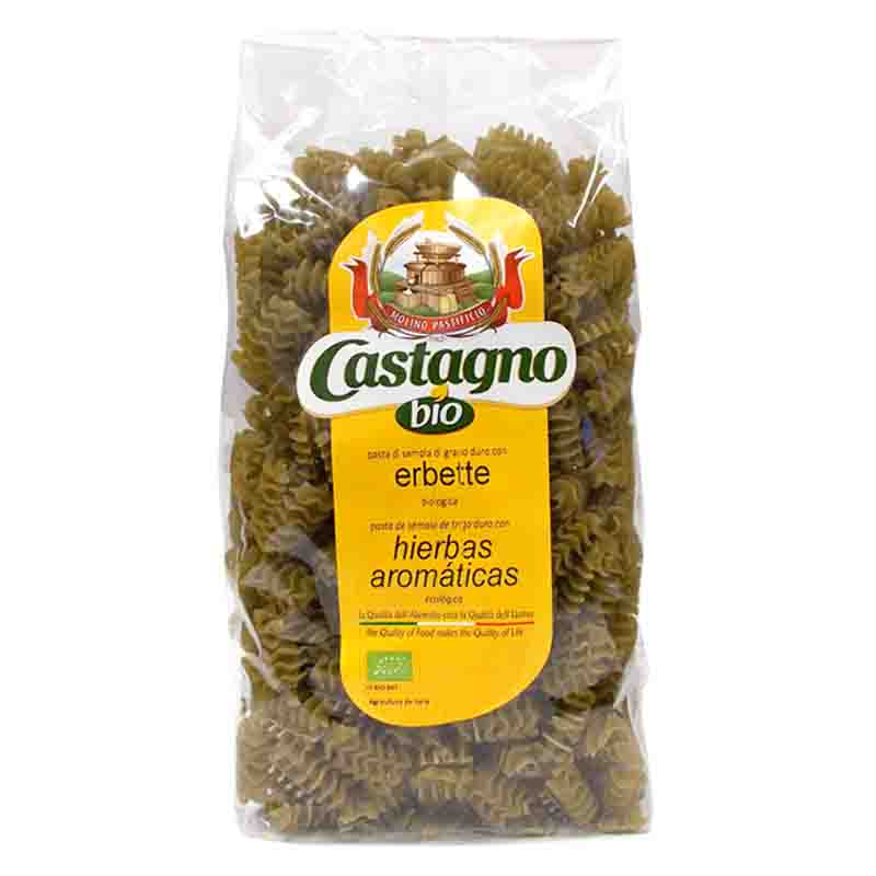 CASTAGNO - PASTA DE SEMOLA CON HIERBAS AROMATICAS BIO 500g (MARCIANOS)