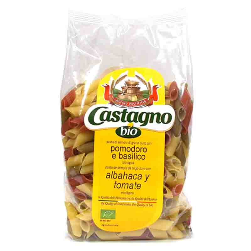 CASTAGNO - MACARRONES CON TOMATE Y ALBAHACA 500g BIO