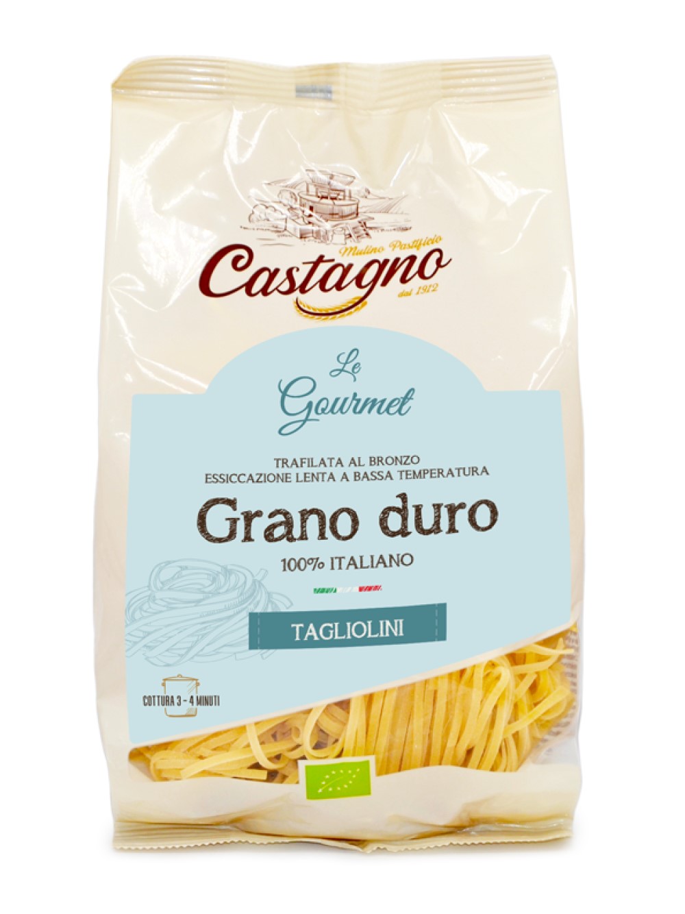 Nidos de tallarines finos (Tagliolini) 400g Castagno | ecológico