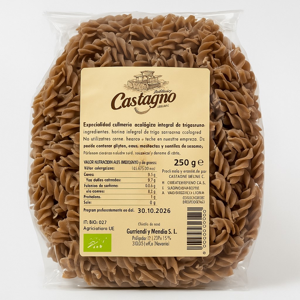 Espirales de Sarraceno Integral Castagno 250g | Ecológico 2