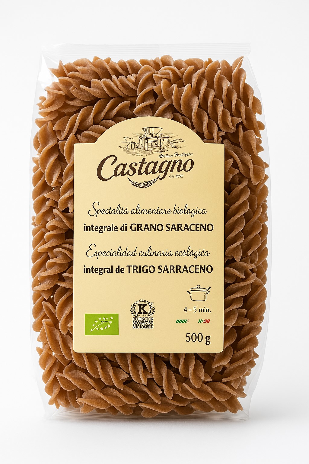 Espirales de Sarraceno Integral Castagno 250g | Ecológico
