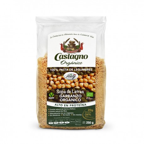 Sopa de letras de garbanzos 250g BIO Castagno