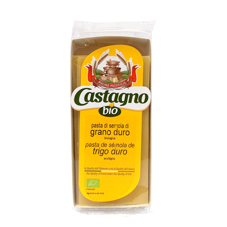 CASTAGNO - LASAÑA DE SEMOLA 500g BIO