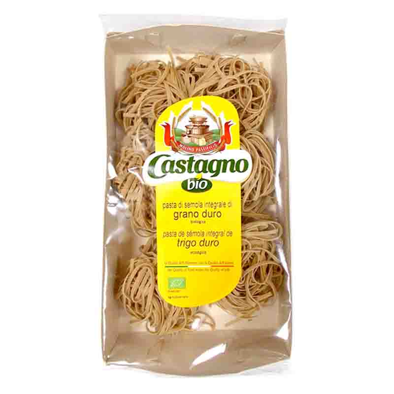 CASTAGNO - TAGLIATELLE NIDO DE SEMOLA INTEGRAL BIO 400g