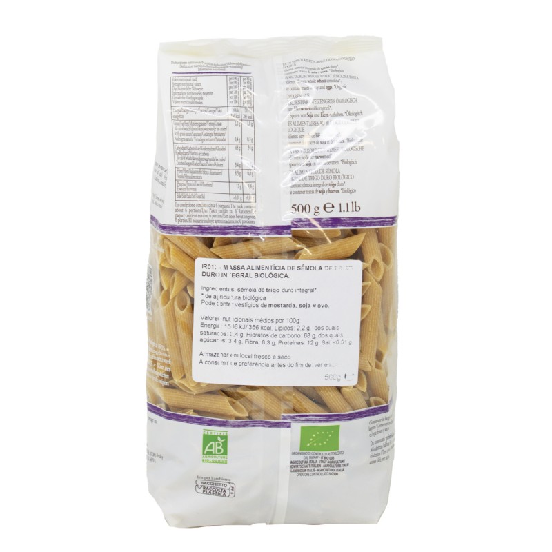 Macarrones integrales Iris 500g | ecológico 2