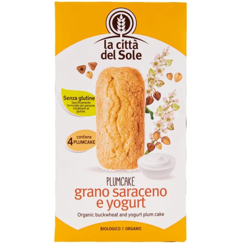 Plumcake BIO de Trigo Sarraceno y Yogur   Sin Gluten | La Città del Sole (4 uds)