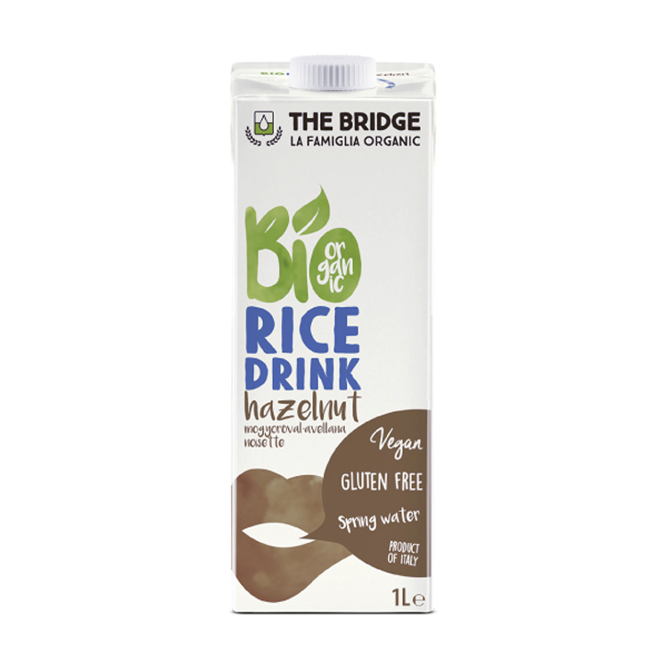 Bebida de arroz con avellana ecológica 1L The Bridge