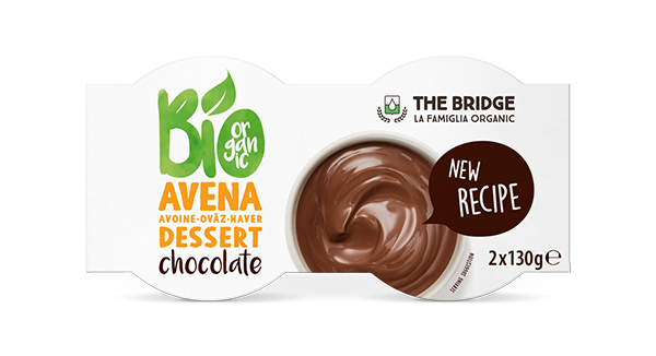Postre de avena con chocolate ecológico 2x130g The Bridge