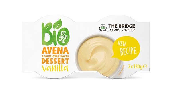 Postre de avena con vainilla ecológico 2x130g The Bridge