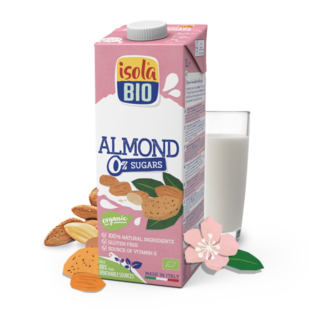 Bebida de almendras 0% azúcares Isola 1L | ecológico