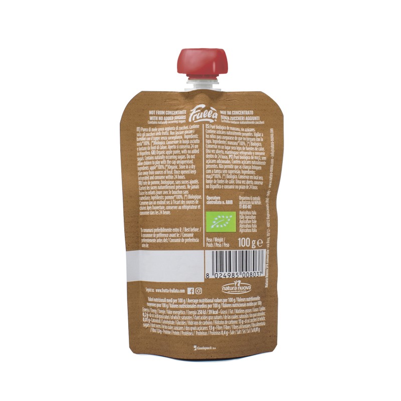 Puré de manzana sin azúcar 100g Frullà | ecológico 2