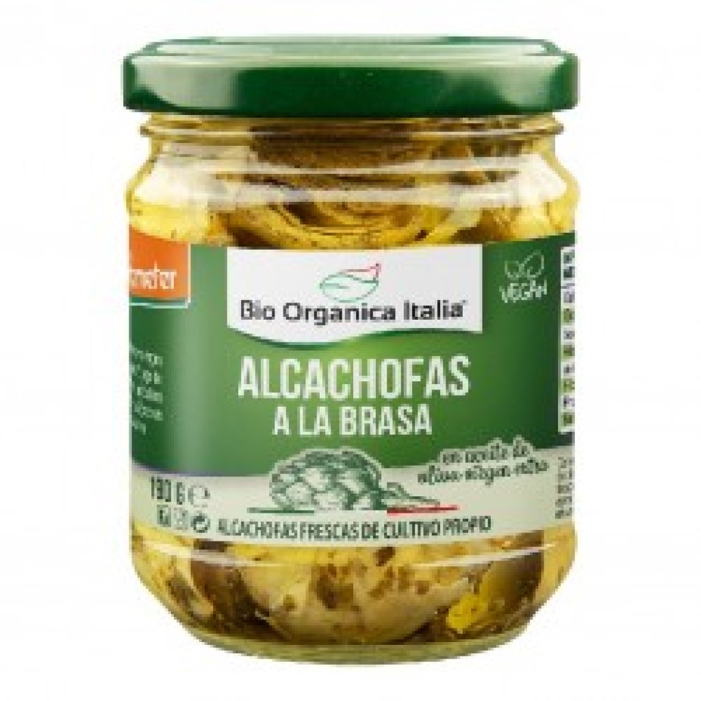 X BIO ORGANICA - ALCACHOFAS A LA BRASA EN ACEITE 190g BIO