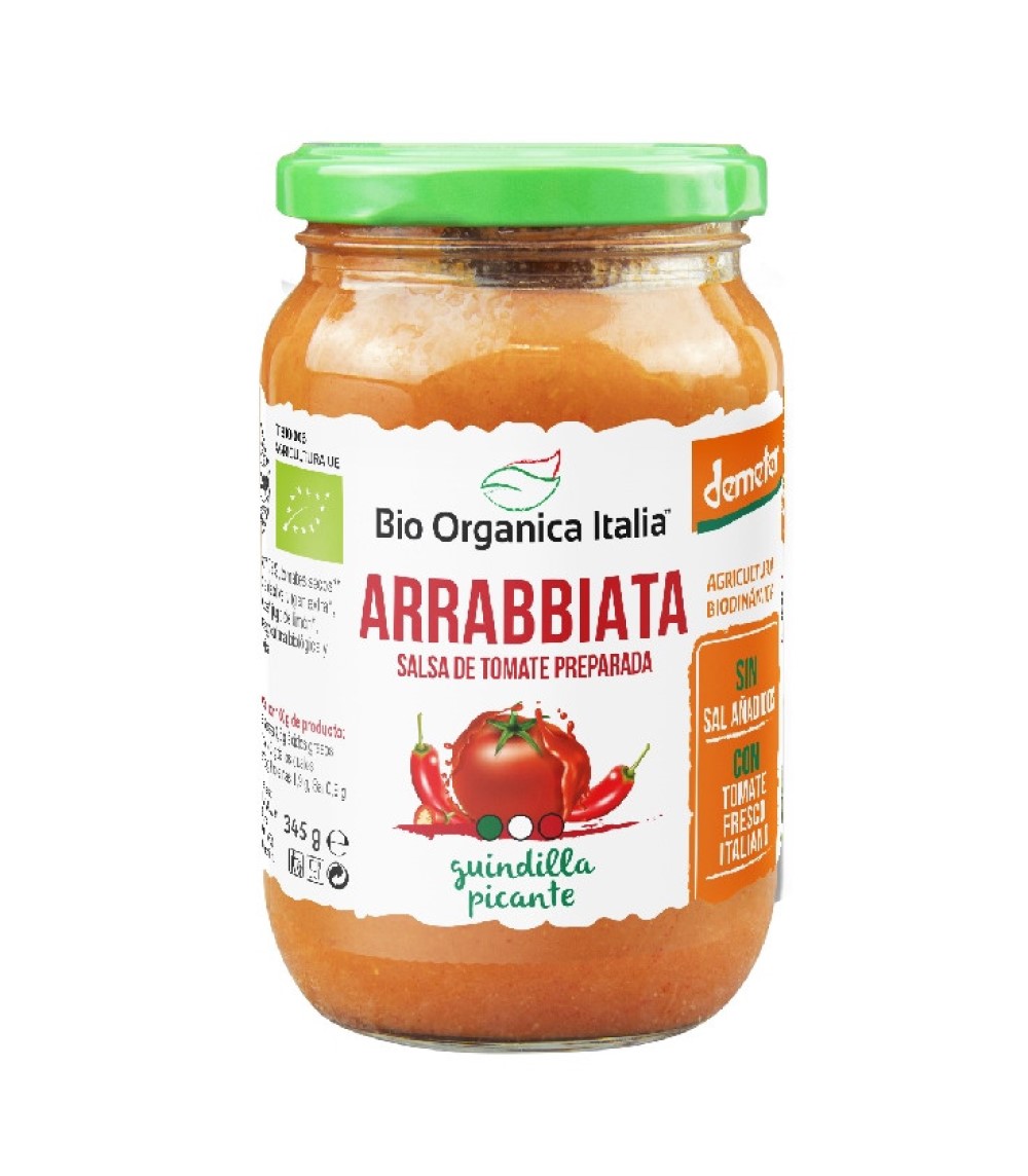 Salsa de tomate Arrabiata Bio Organica Italia Demeter 345ml | ecológico