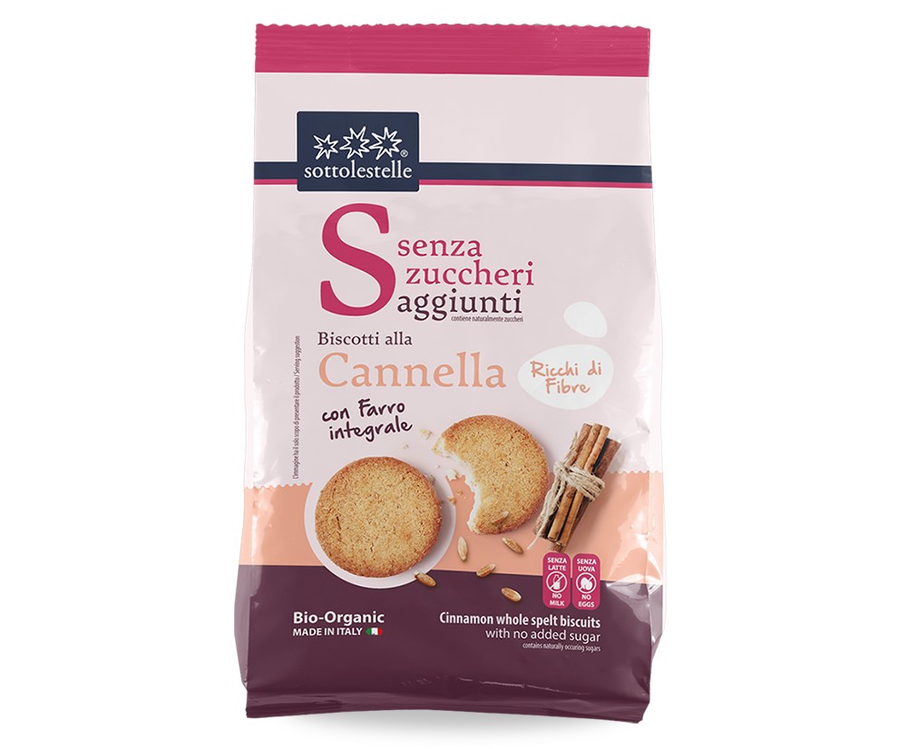 Galletas de espelta con canela 250g Sottolestelle | Ecológico