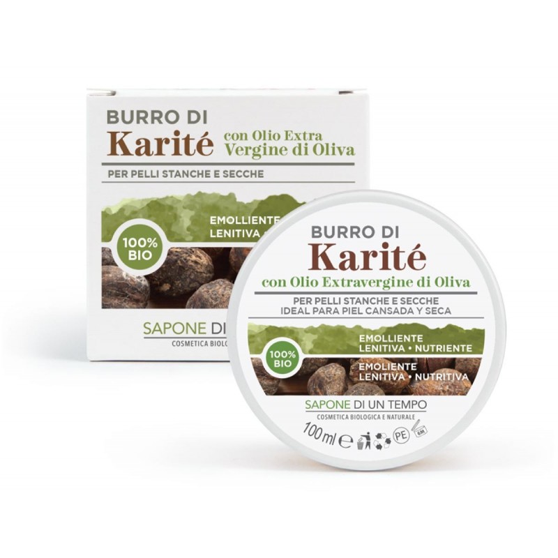 SAPONEDIUMTEMPO - MANTECA DE KARITÉ CON ACEITE DE OLIVA 100ml