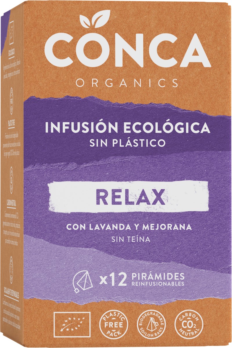 Infusión relax 12 pirámides BIO Conca Organics