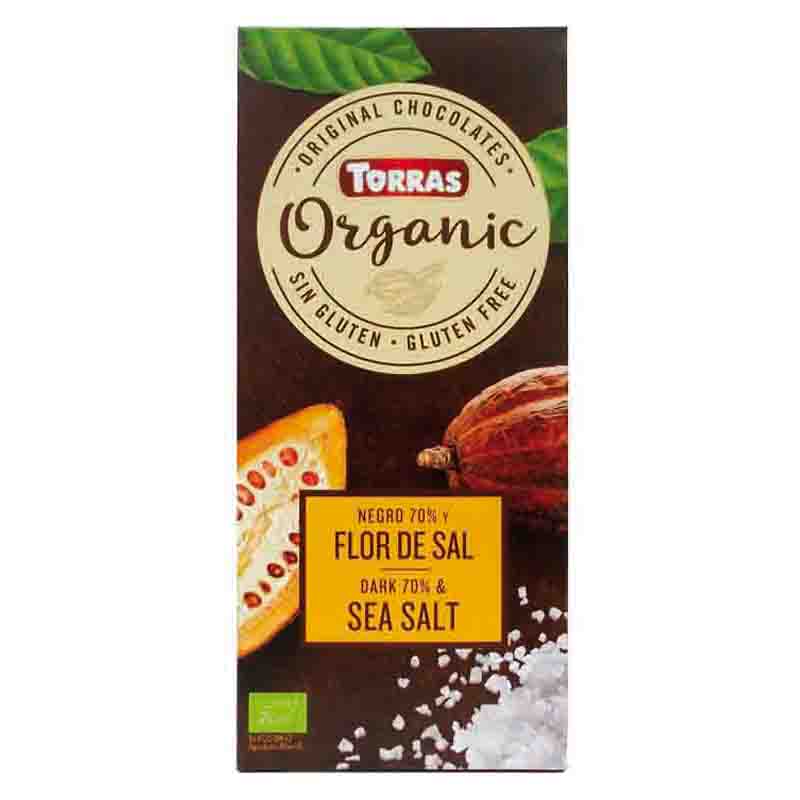 Chocolate negro 70% con flor de sal Torras 100g | Ecológico