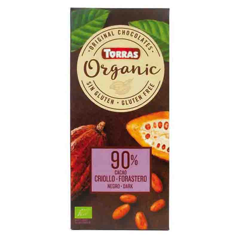Chocolate negro 90% criollo forastero Torras 100g | Ecológico