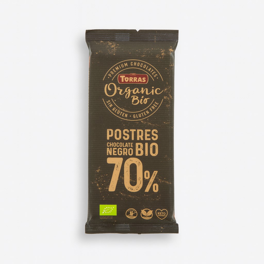 Chocolate negro orgánico 70% cacao (170 g)   Torras