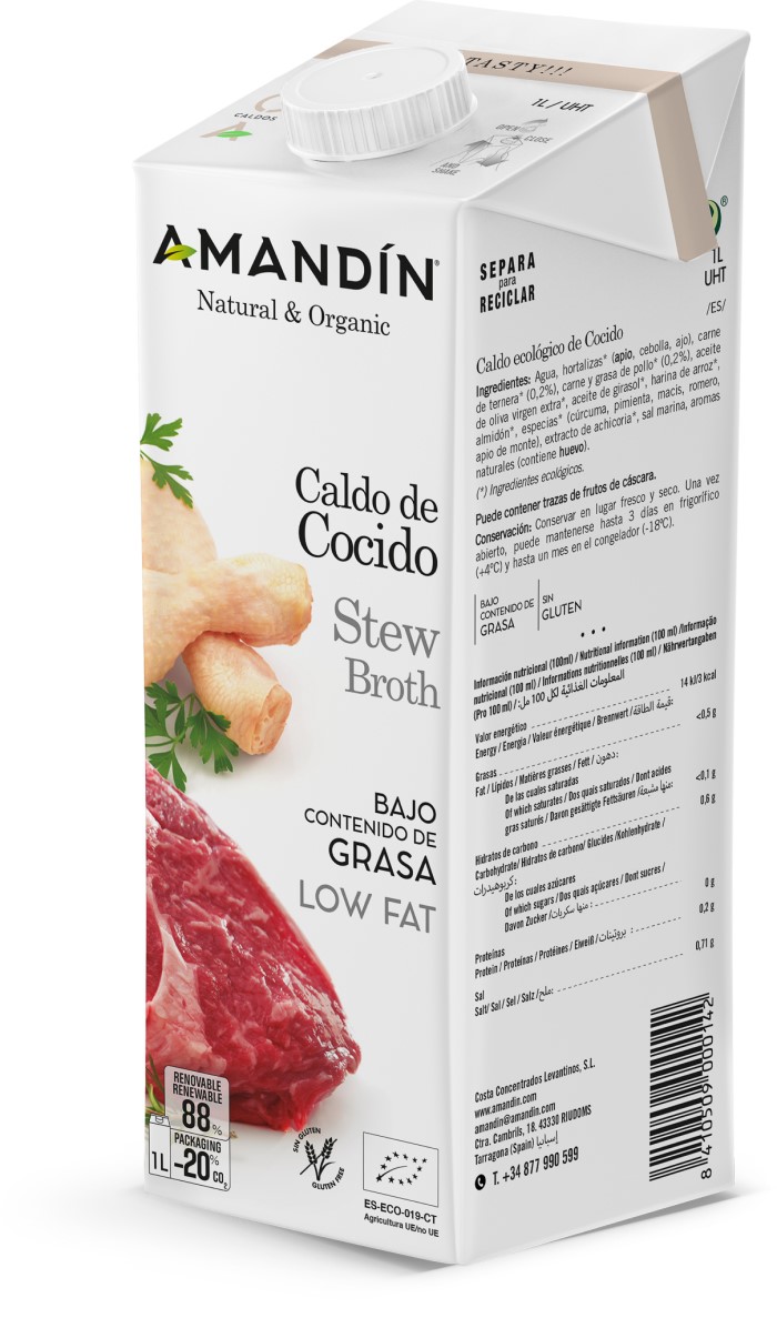 Caldo de cocido 1L Amandín | ecológico 2