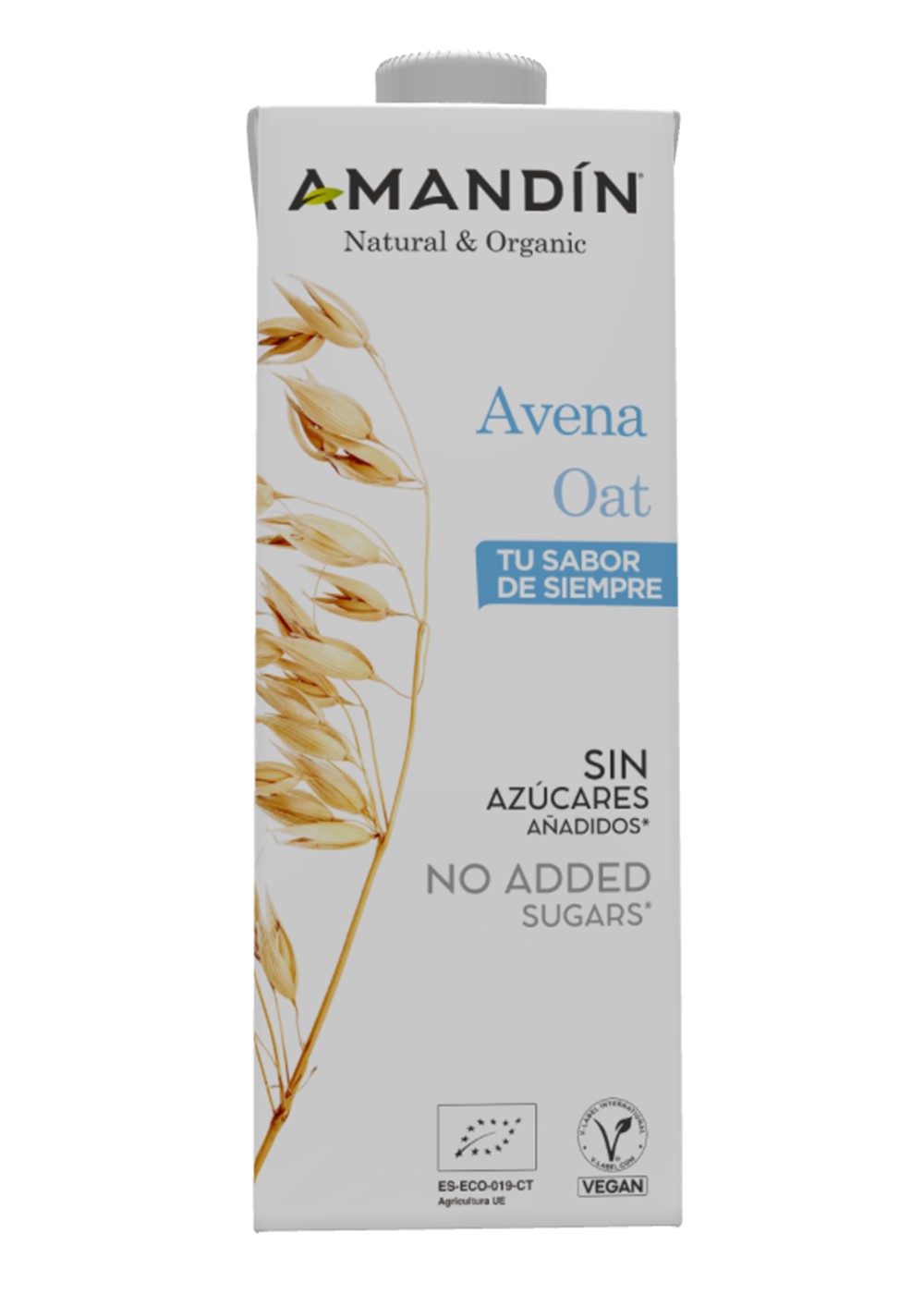 Bebida de avena Amandín sabor de siempre 1L | Ecológico