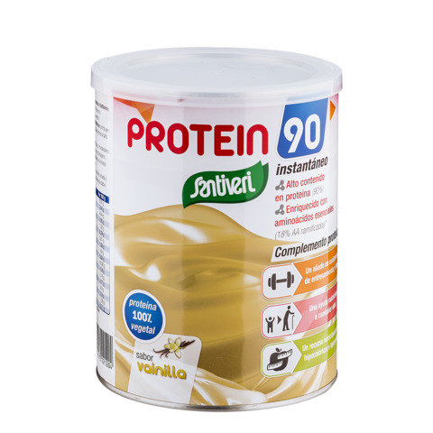 Protein 90 Santiveri Sabor Vainilla   Proteína Vegetal 100% Instantánea | 350 g