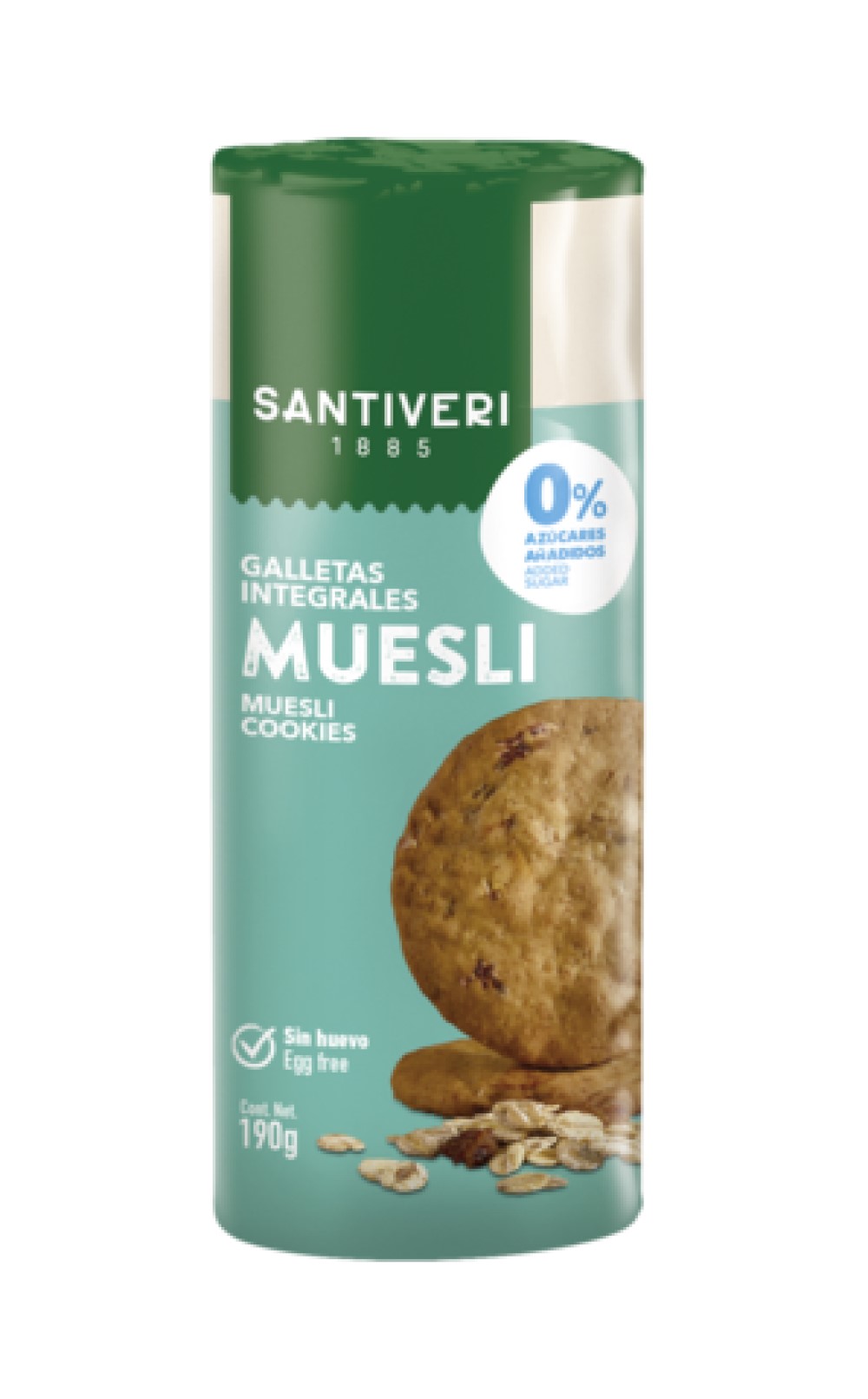Galletas integrales muesli 0% azúcares 190g Santiveri