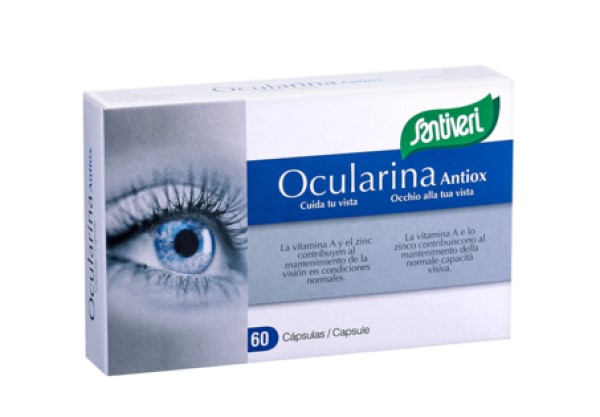 Ocularina Antiox Santiveri   Vista Sana con Zanahoria, Alga y Antioxidantes | 60 Cápsulas