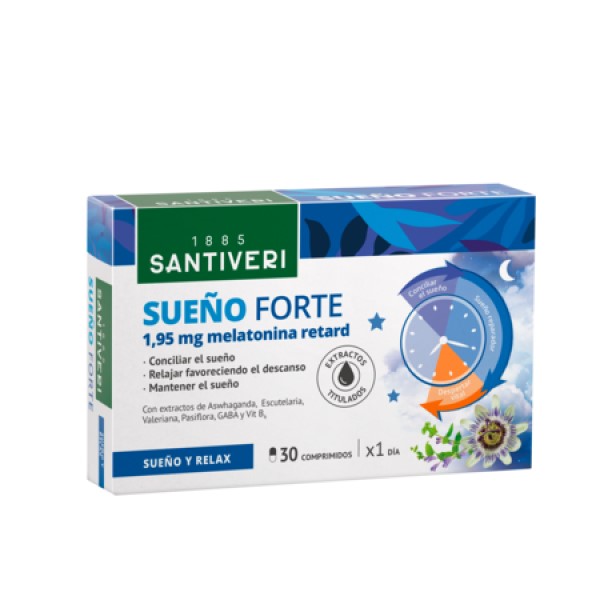 Sueño Forte con 1,95mg de Melatonin Retard Santiveri 30 comprimidos