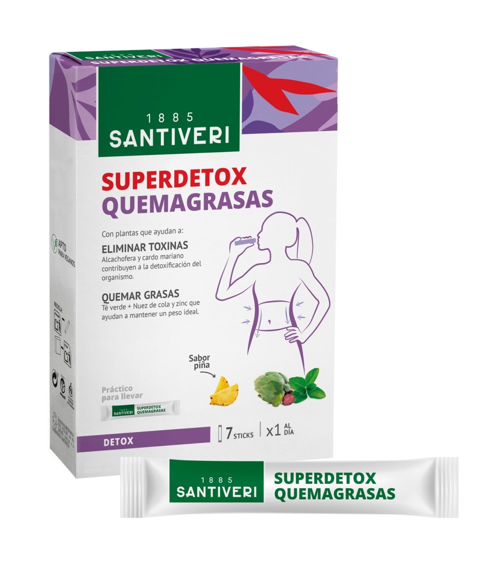 Superdetox Quemagrasas 7 sticks de 20ml Santiveri