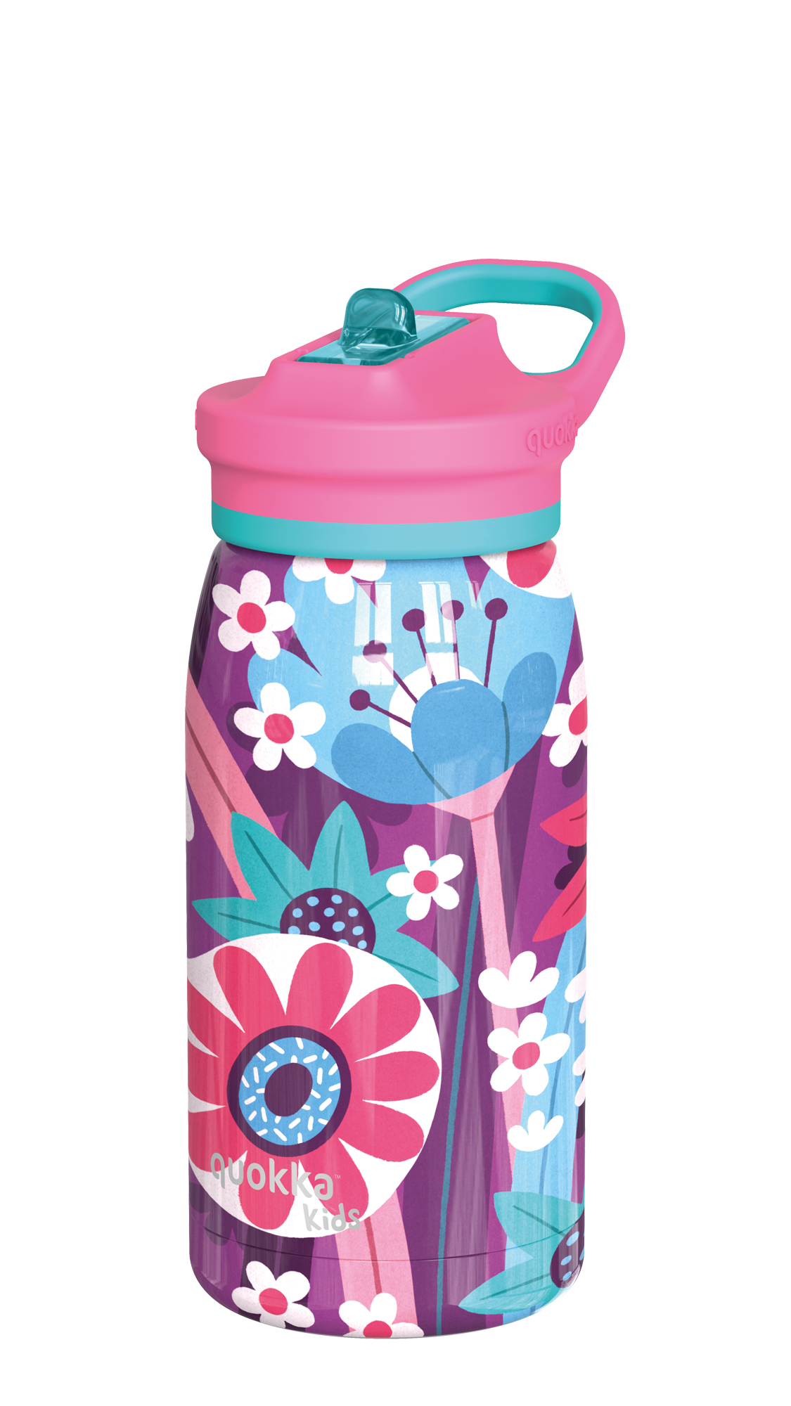 Botella kids termo acero inox sipper pop blooming garden 445ml Quokka